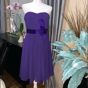 Coast Lyla purple 100% silk dress